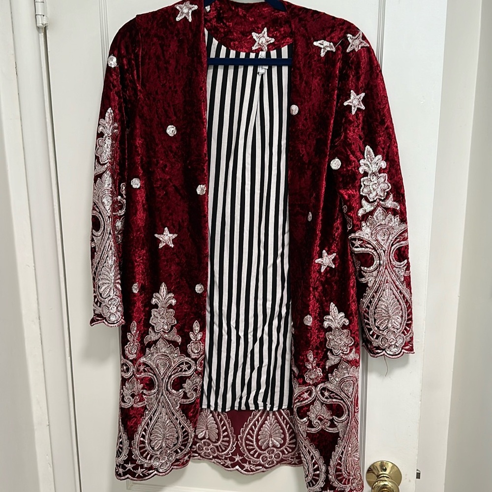 Lenni the Label wine Nyves velvet jacket small